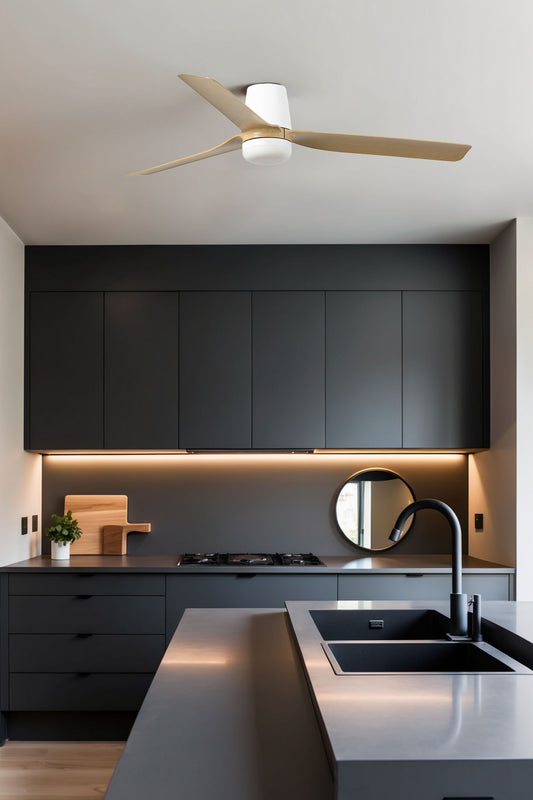 Ventilador PUNT TUB fabricado en ABS color blanco mate