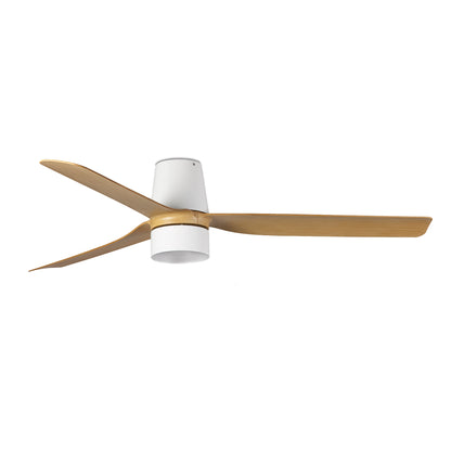 Ventilador de Techo Punt Tub M FARO - Blanco/Arce, TEK 4000K, Mando + Tuya (app y voz) | FARO