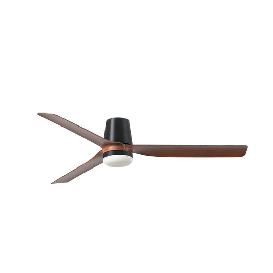 Ventilador de Techo Punt Tub M FARO - Negro/Nogal, LED 18W CCT, Mando a distancia | FARO
