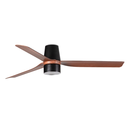 Ventilador de Techo Punt Tub M FARO - Negro/Nogal, TEK 4000K, Mando a distancia | FARO