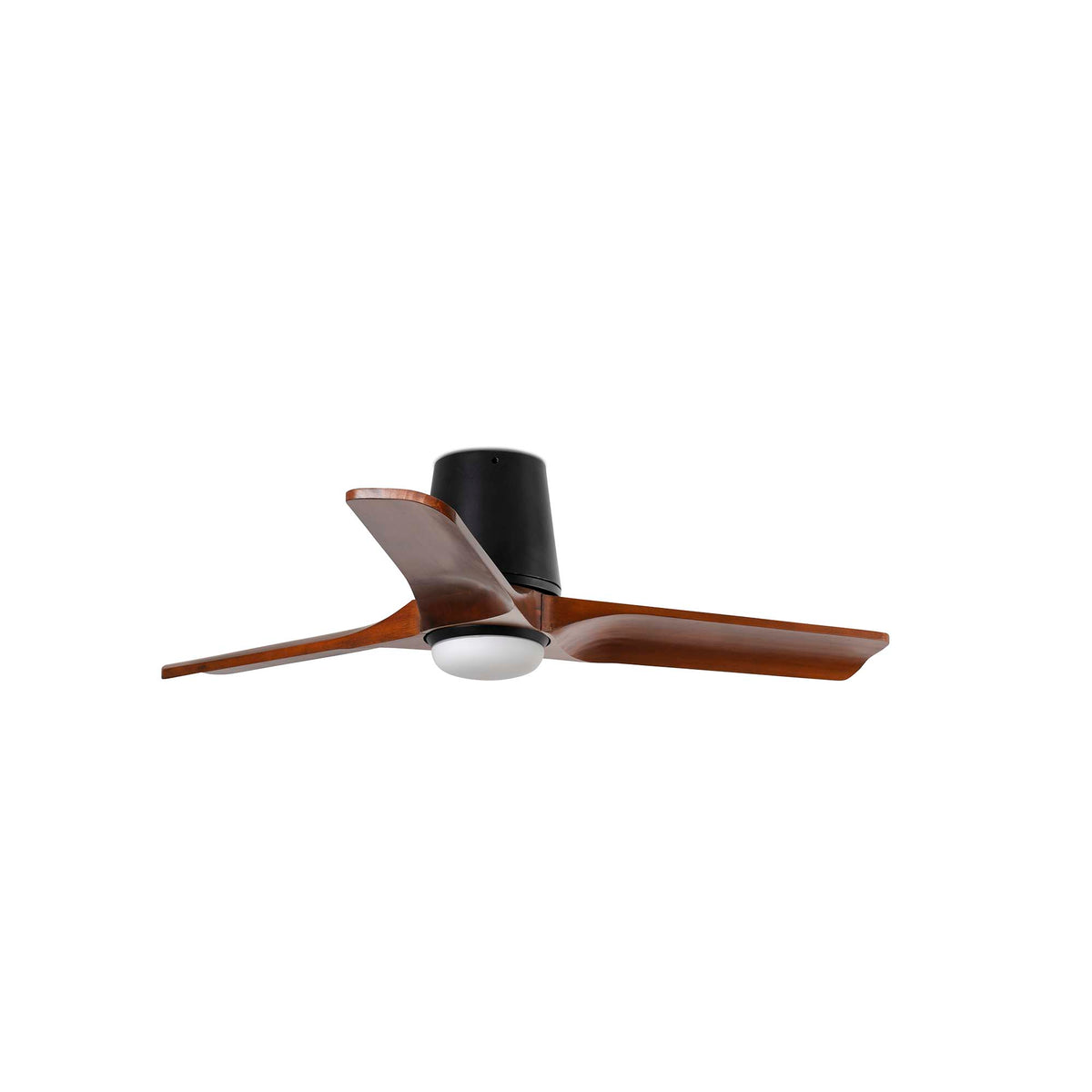 Ventilador de Techo Heywood Tub S 90 cm FARO - Negro/Nogal, LED 10W 2700/3000/4000K, Mando + Tuya (app y voz) | FARO