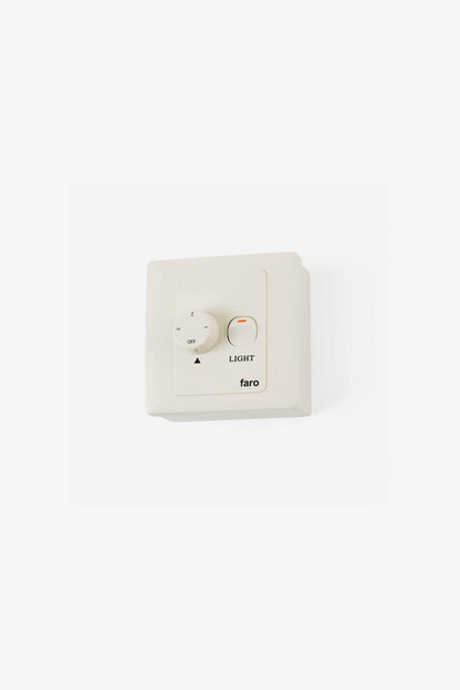Controlador de ventilador fabricado en ABS color blanco mate