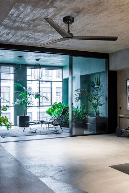 Ventilador MILOS fabricado en Acero color Negro Mate