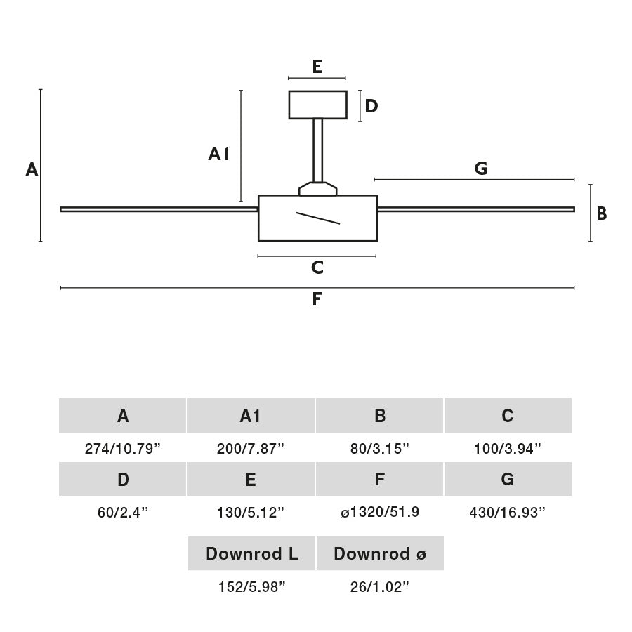 Ventilador de techo con luz LED 1300 lúmenes
