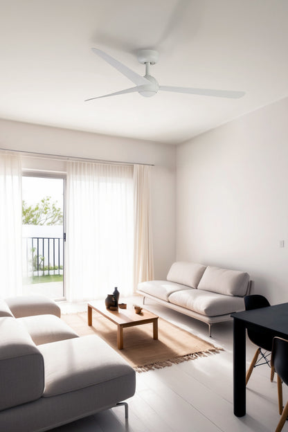 Ventilador SFERA M fabricado en Acero color Blanco Mate, ideal para ventilación