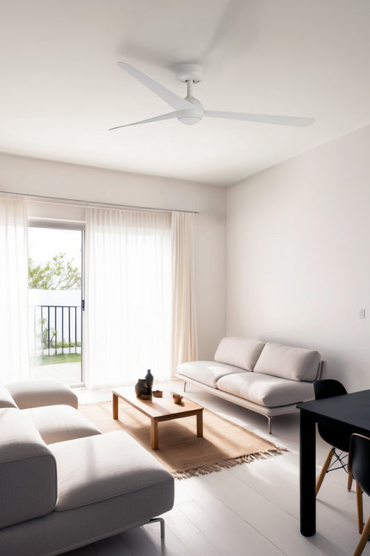 Ventilador SFERA M fabricado en Acero color Blanco Mate, ideal para ventilación