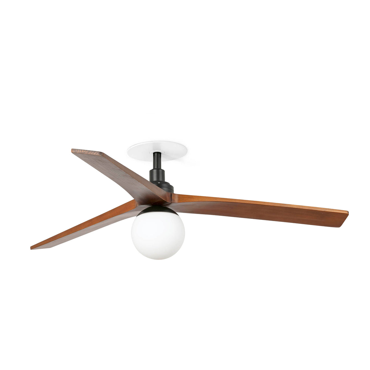 Ventilador de Techo Empotrado Klim M 125 cm Oscuro FARO - Negro/Nogal, Portalámparas E27, Mando a distancia | FARO