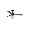 Ventilador de techo con luz FARO KLIM S negro y nogal
