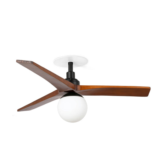 Ventilador de Techo Empotrado Klim S 92,5 cm FARO - Negro/Nogal, Portalámparas E27, Mando a distancia | FARO · Ref. 34278R1B