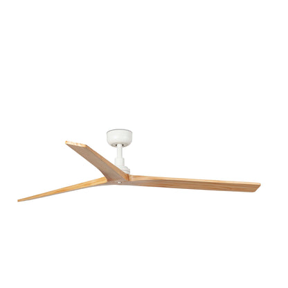 KLIM L Ventilador de Techo Silencioso Blanco y Roble FARO 34279