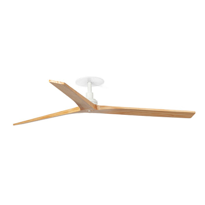 Ventilador de Techo Empotrado Klim L 150 cm FARO - Blanco/Pino, Sin luz, Mando a distancia | FARO