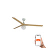 Ventilador de techo con luz FARO KLIM L blanco y madera roble