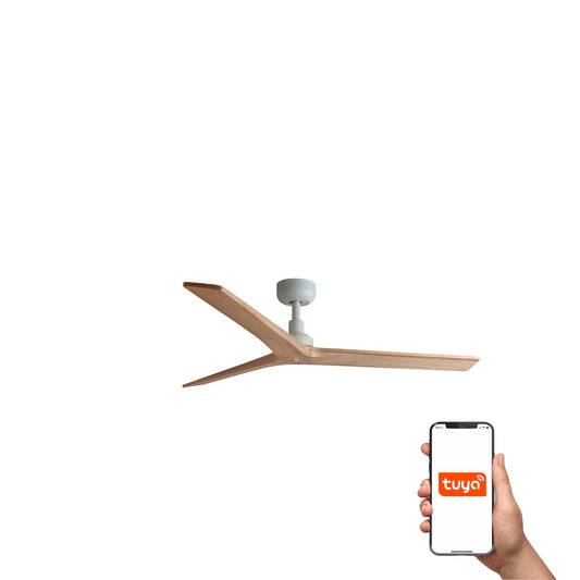 Ventilador de Techo KLIM Madera y Blanco FARO 34280WT