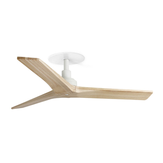 Ventilador de Techo Empotrado Klim S 92,5 cm FARO - Blanco/Pino, Sin luz, Mando a distancia | FARO · Ref. 34281R