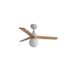 Ventilador de techo FARO KLIM S Blanco y Madera Roble