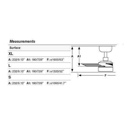 Ventilador de techo con luz LED regulable en temperatura 2700/4000/6500K
