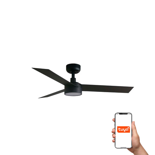 Cruiser S LED Ventilador de Techo Inteligente Negro FARO 34289WT-1TW