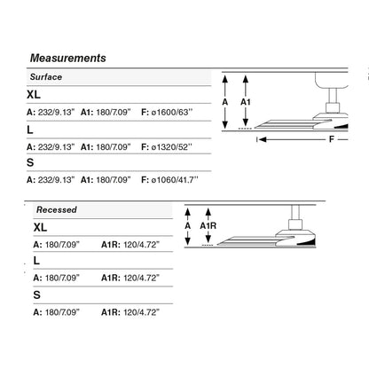Ventilador de techo con motor DC silencioso y 6 velocidades
