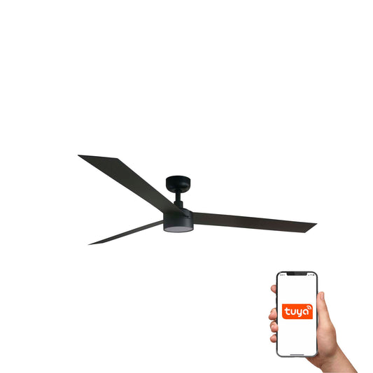CRUISER XL Ventilador de Techo Inteligente Negro FARO 34293WT-1TW