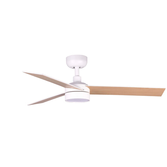 Ventilador de Techo Rudder S 106 cm FARO - Blanco/Fresno, LED 20W CCT, Mando a distancia | FARO · Ref. 342951S