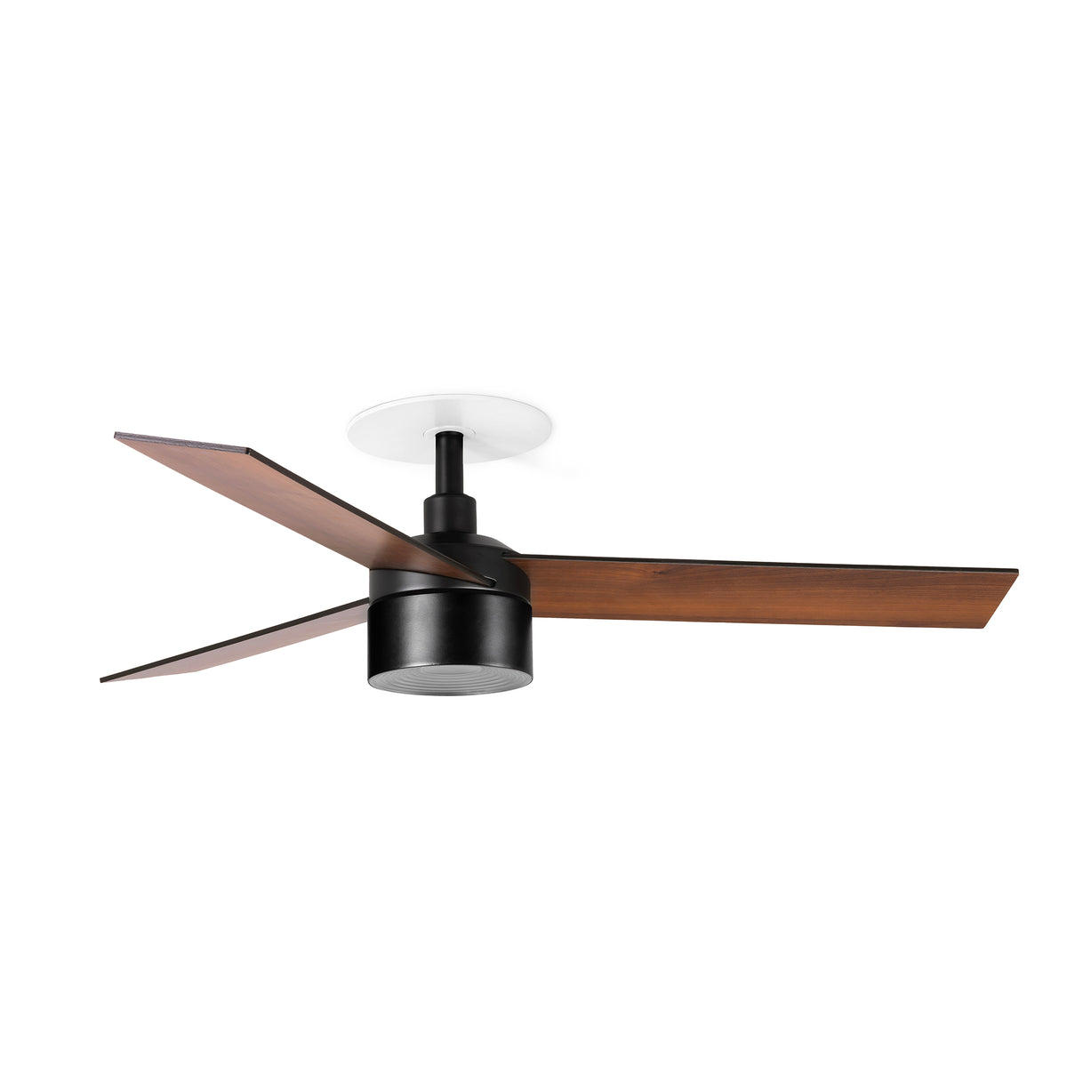 Ventilador de Techo Empotrado Rudder S 106 cm FARO - Negro/Nogal, TEK 4000K, Mando a distancia | FARO
