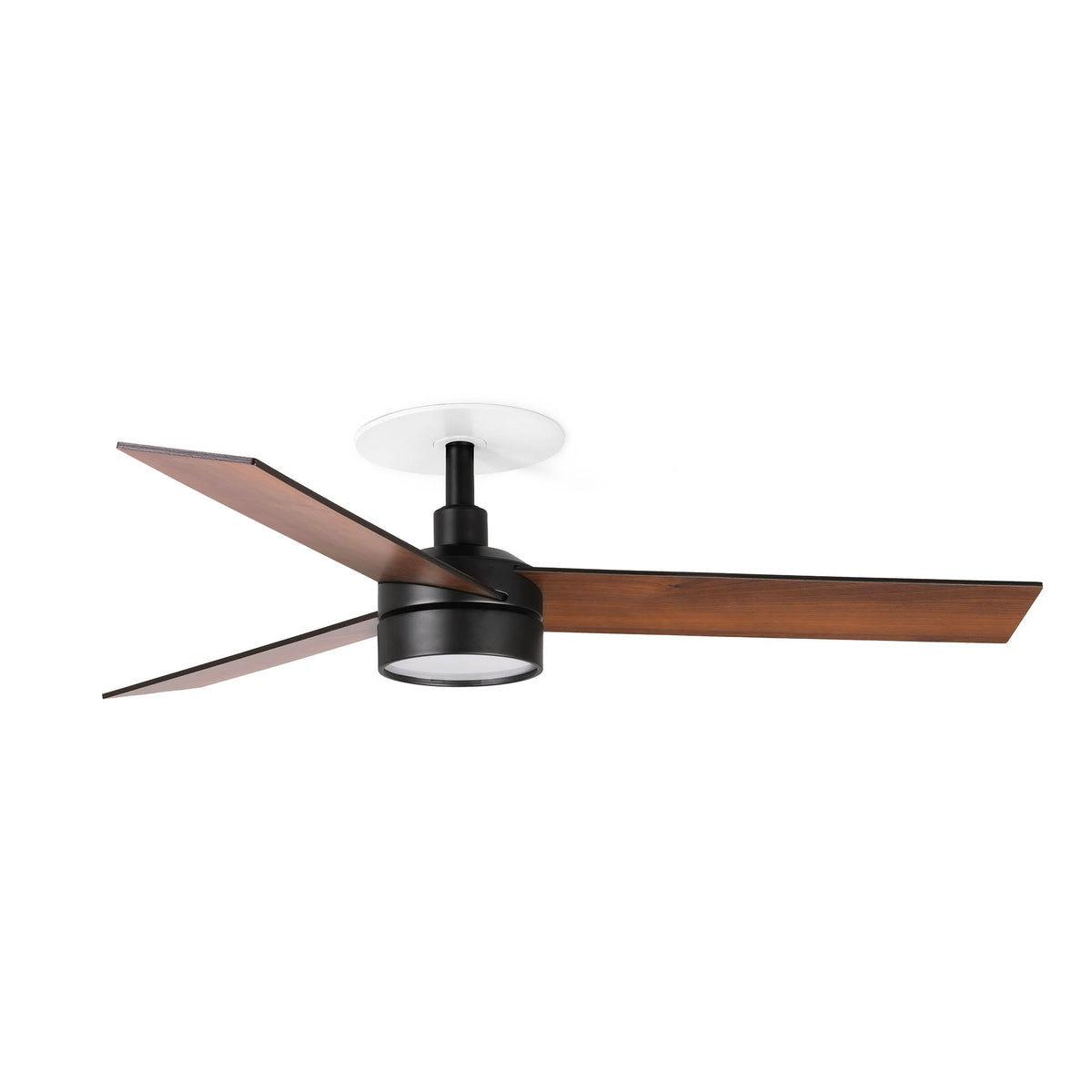 Ventilador de Techo Empotrado Rudder S 106 cm FARO - Negro/Nogal, LED 20W CCT, 0-10V | FARO