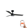 Rudder Ventilador de Techo LED Inteligente Negro y Nogal Faro 34296WT-1TW