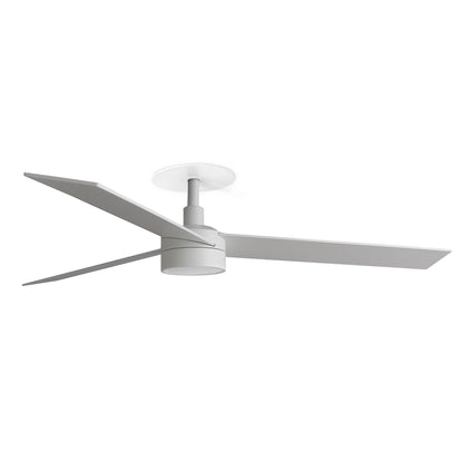 Ventilador de Techo Empotrado Rudder L 132 cm FARO - Blanco/Fresno, LED 20W CCT, Mando a distancia | FARO
