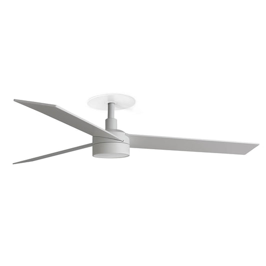 Ventilador de Techo Empotrado Rudder L 132 cm FARO - Blanco/Fresno, LED 20W CCT, Mando a distancia | FARO