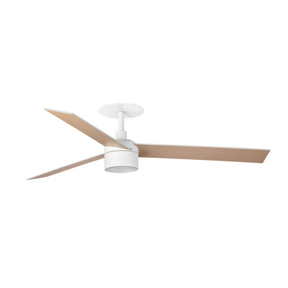 Ventilador de Techo Empotrado Rudder L 132 cm FARO - Blanco/Fresno, TEK 2700K, Mando a distancia | FARO