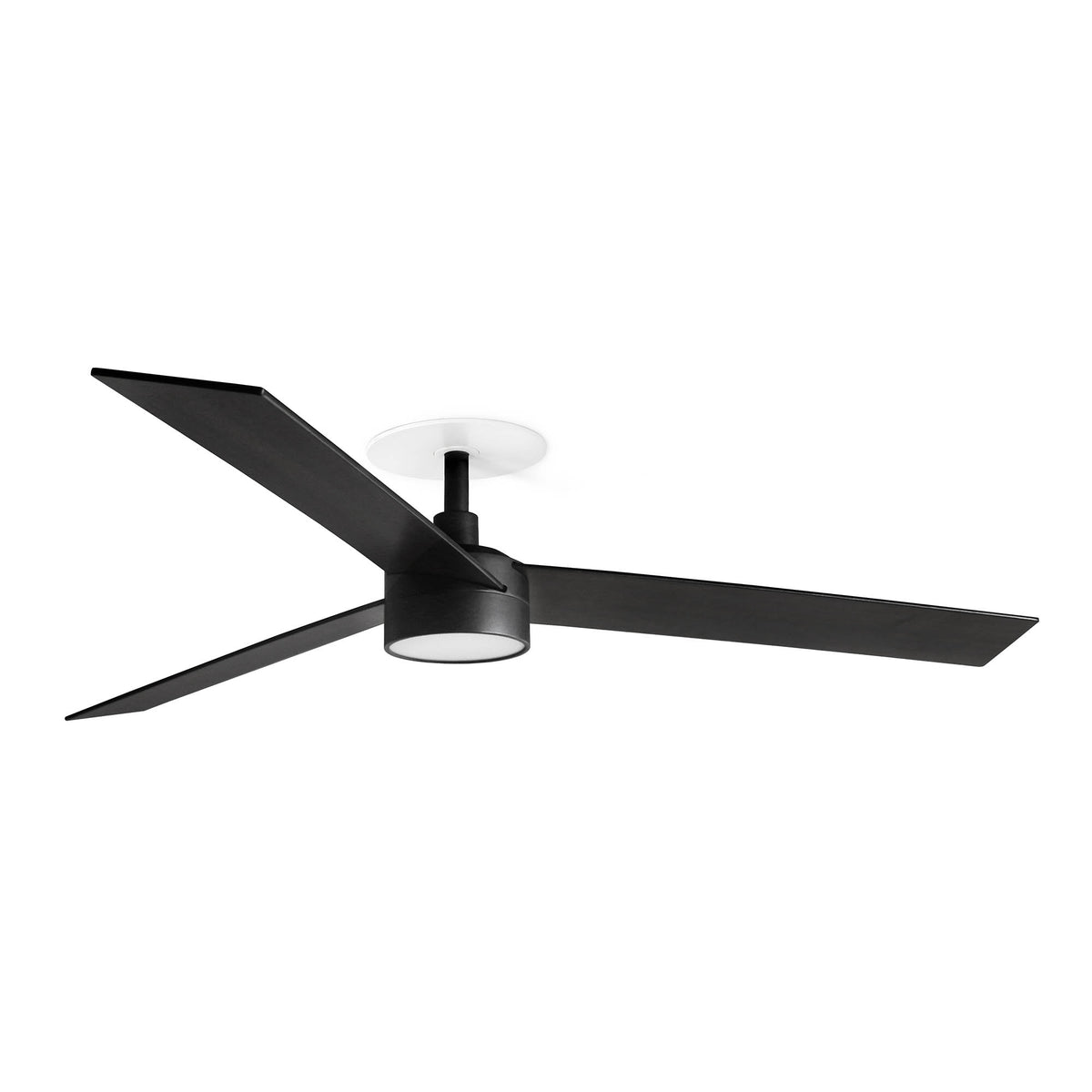 Ventilador de Techo Empotrado Rudder L 132 cm FARO - Negro/Nogal, LED 20W CCT, Mando a distancia | FARO
