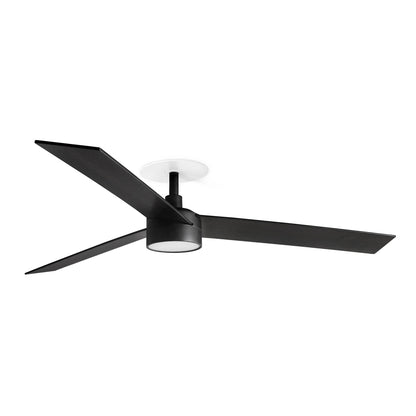 Ventilador de Techo Empotrado Rudder L 132 cm FARO - Negro/Nogal, LED 20W CCT, 0-10V | FARO