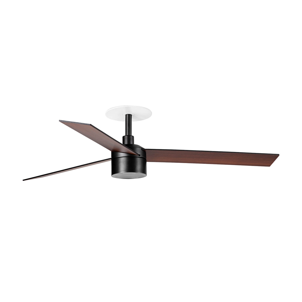 Ventilador de Techo Empotrado Rudder L 132 cm FARO - Negro/Nogal, TEK 4000K, 0-10V | FARO