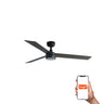 Ventilador de Techo Inteligente RUDDER Negro Nogal FARO 34298WT-1TW