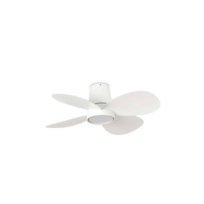 Ventilador de Techo con Luz Klover Blanco Mate 80 cm FARO - Mando + Tuya (app y voz) | FARO