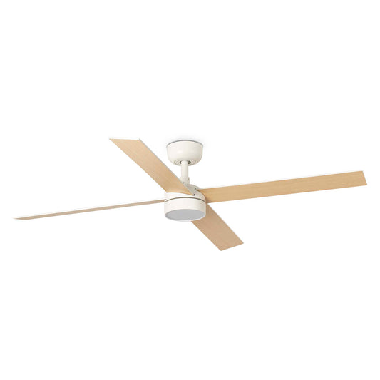 Ventilador de Techo LED Blanco y Fresno FARO Rudder L 34355-1TW