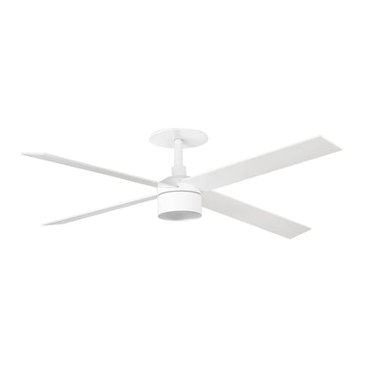 Ventilador de Techo Empotrado Rudder L 132 cm 4 Palas FARO - Blanco/Fresno, TEK 2700K, Mando a distancia | FARO