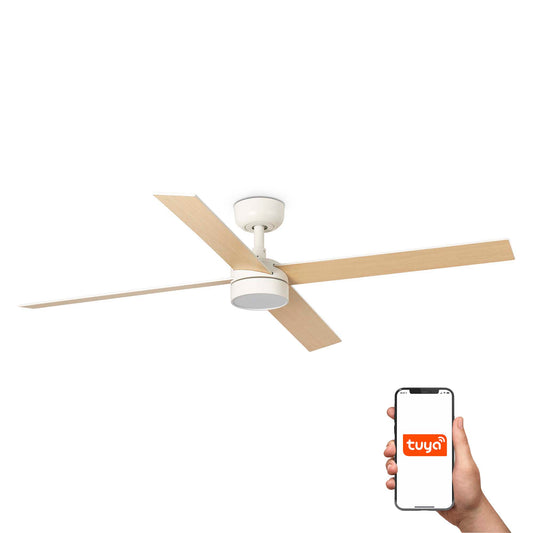 Ventilador de Techo LED Blanco Smart Tuya FARO RUDDER L 34355WT-1TW