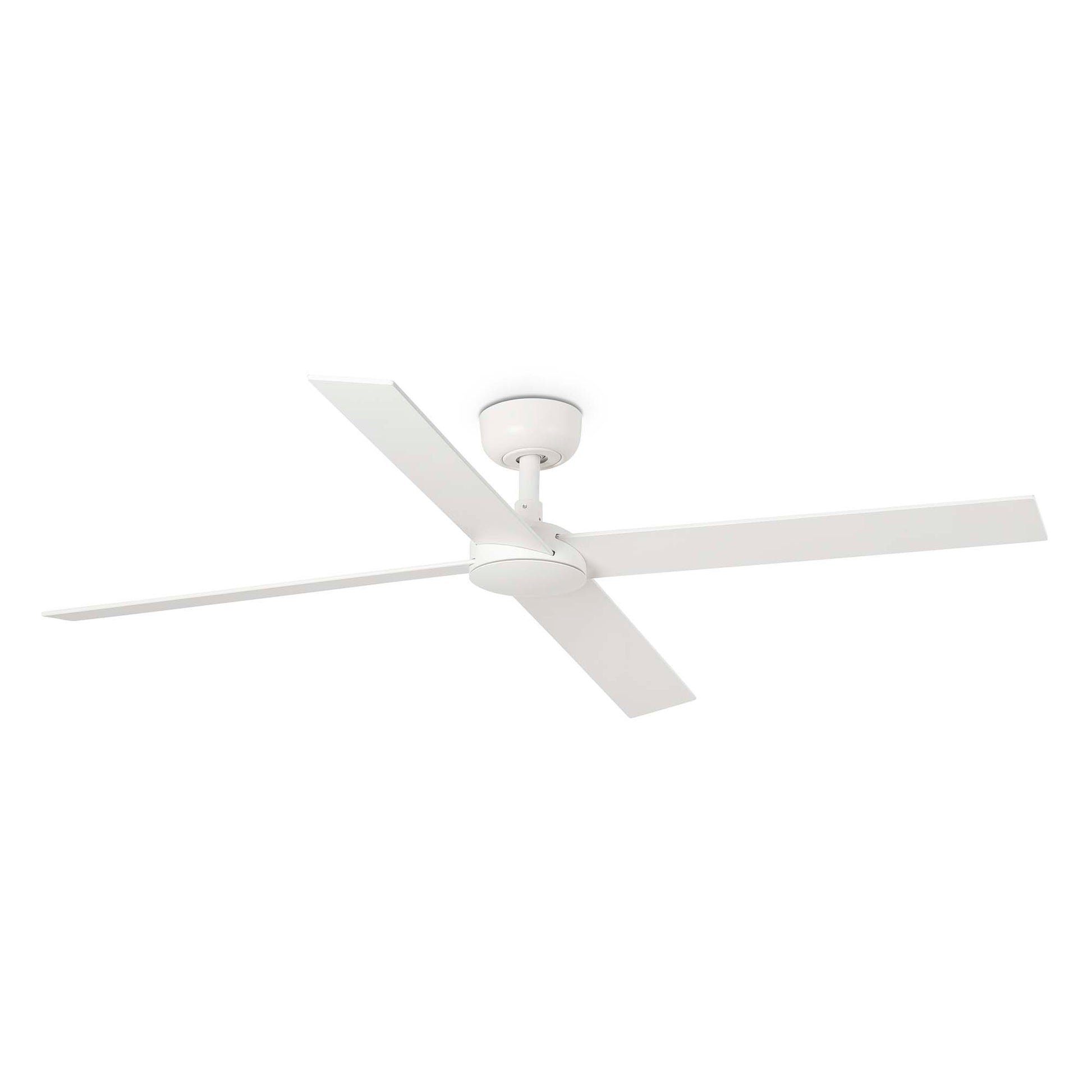 Ventilador RUDDER L fabricado en aluminio color blanco con palas de fresno