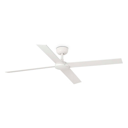 Ventilador RUDDER L fabricado en aluminio color blanco con palas de fresno