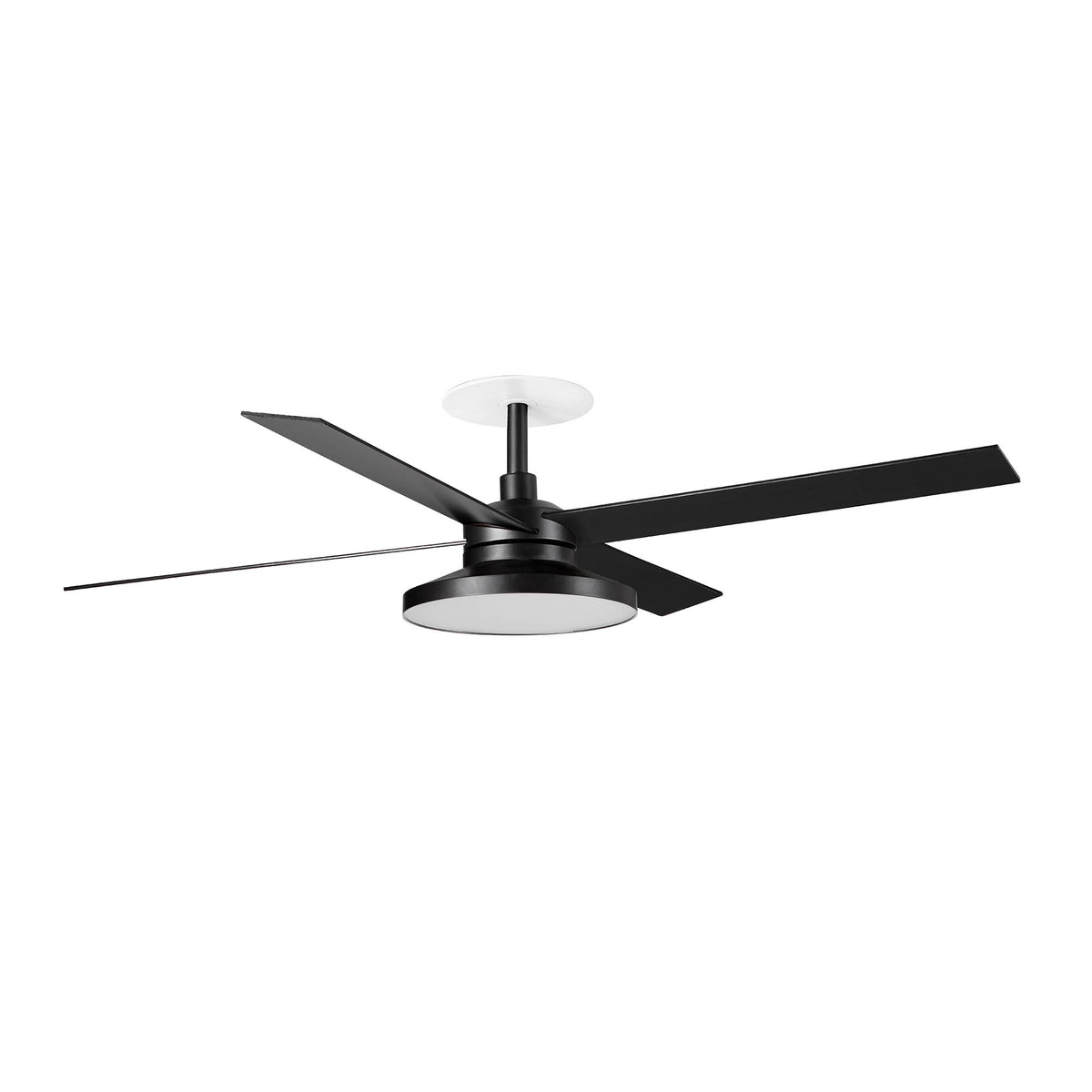 Ventilador de Techo Empotrado Rudder L 132 cm 4 Palas FARO - Negro/Nogal, TAK 3000K, Mando a distancia | FARO