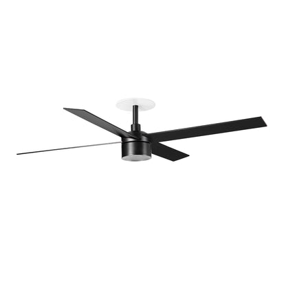 Ventilador de Techo Empotrado Rudder L 132 cm 4 Palas FARO - Negro/Nogal, TEK 2700K, Mando a distancia | FARO
