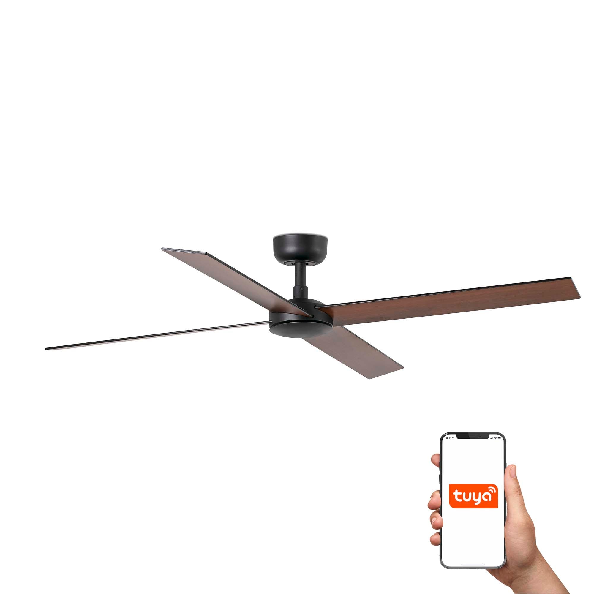 Ventilador de Techo Inteligente Nogal FARO RUDDER L 34356WT