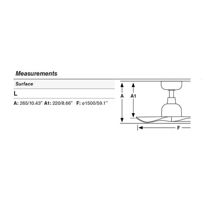 Ventilador de techo con protección IP44 ideal para terrazas