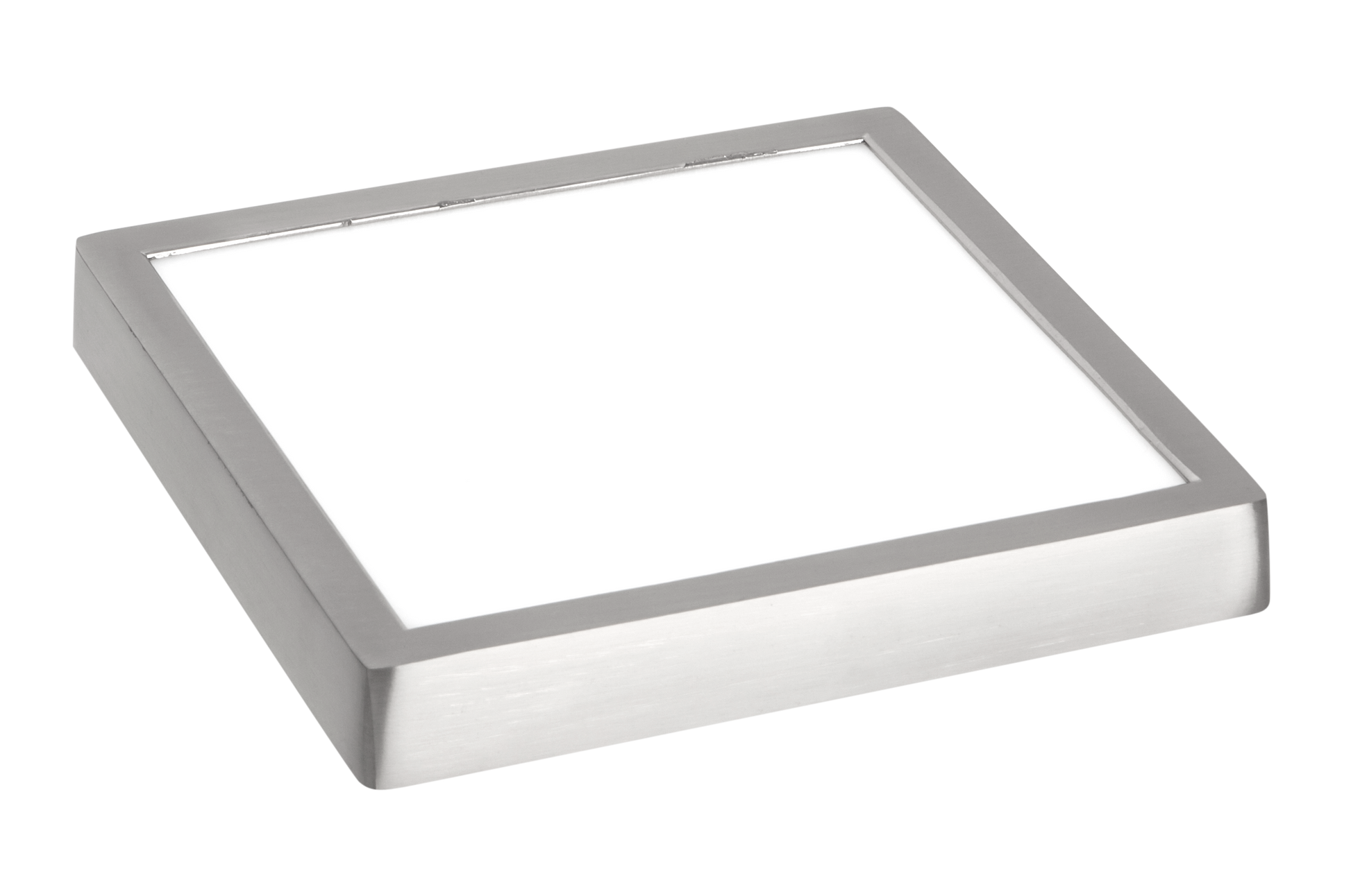 Downlight Amuleto fabricado en aluminio color cromo, luz blanca fría 6500ºK