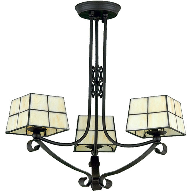 Lámpara de techo PARIS LUMIT en cristal marrón, ref. 3540*3 para salón.