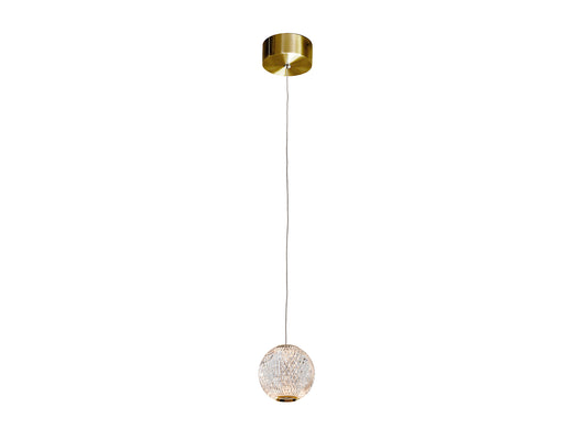 Lámpara Colgante Austral 6W LED Oro con Tulipa Esférica Schuller - vista principal | Schuller