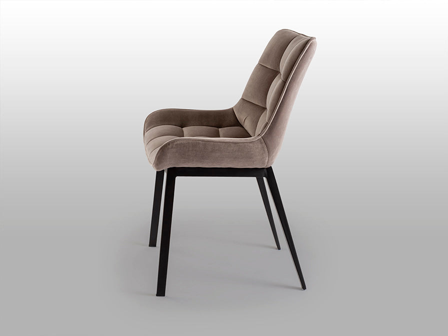 Silla Tapizada Negro/Piedra Devany Schuller