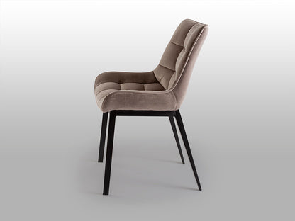 Silla Tapizada Negro/Piedra Devany Schuller