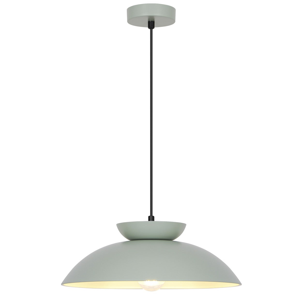 Colgante IDEA verde ALEMAR 60W E-27 - Vista principal con tulipas dobles